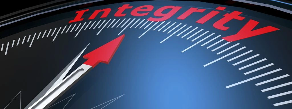 Integrity meter showing the importance of disclosing material defects to buyers in writing