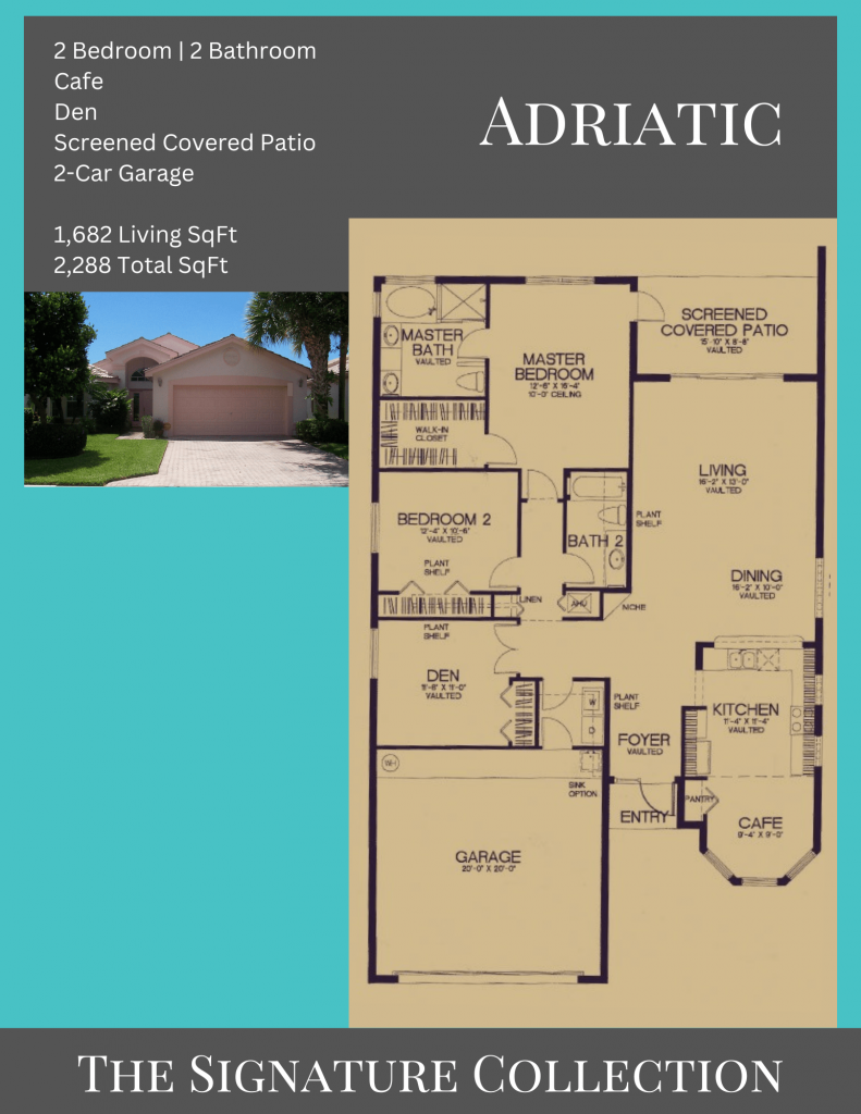 alt= "Adriatic floor plan in Valencia Isles with 2,288 total square feet."