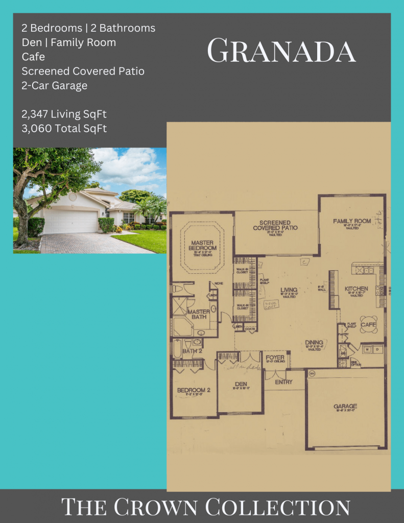 alt= "Granada floor plan in Valencia Isles with a den and family room."