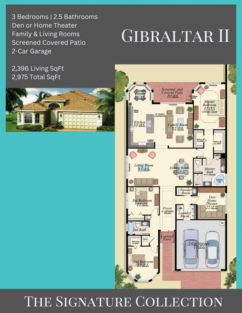 alt= "Gibraltar II floor plan in Valencia Reserve with a den or home theater."