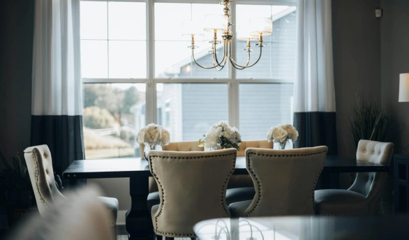 Luxury chef’s kitchen with high-end appliances, quartz countertops, kitchen island, and gourmet cooking features