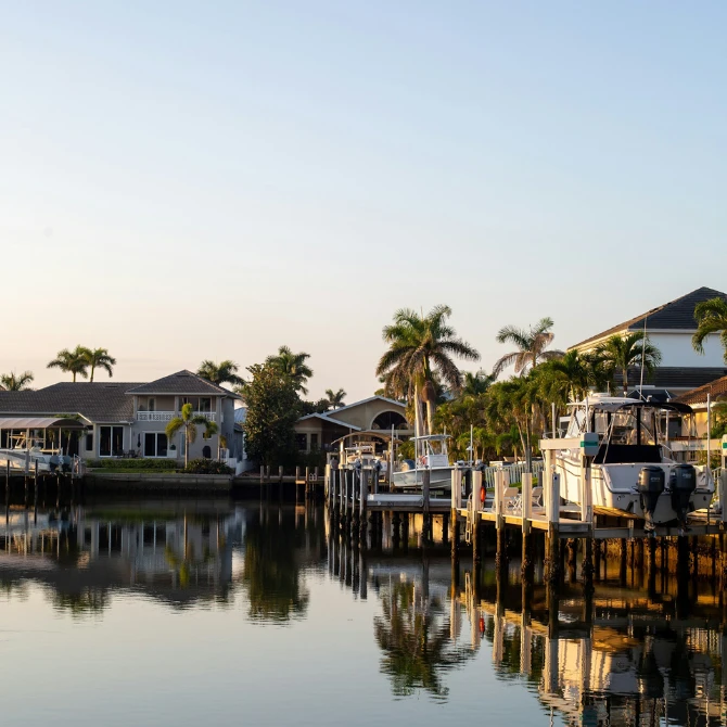 Waterfront luxury homes in The Isles Fort Lauderdale with private boat docks and canal access